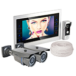 Комплект видеодомофона HDcom S-101AHD и с двумя уличными камерами KDM-5213A